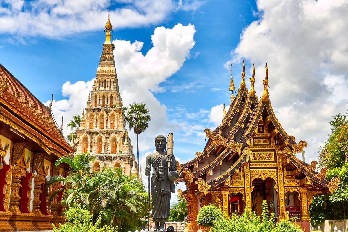 Golden temple in Chiang Mai