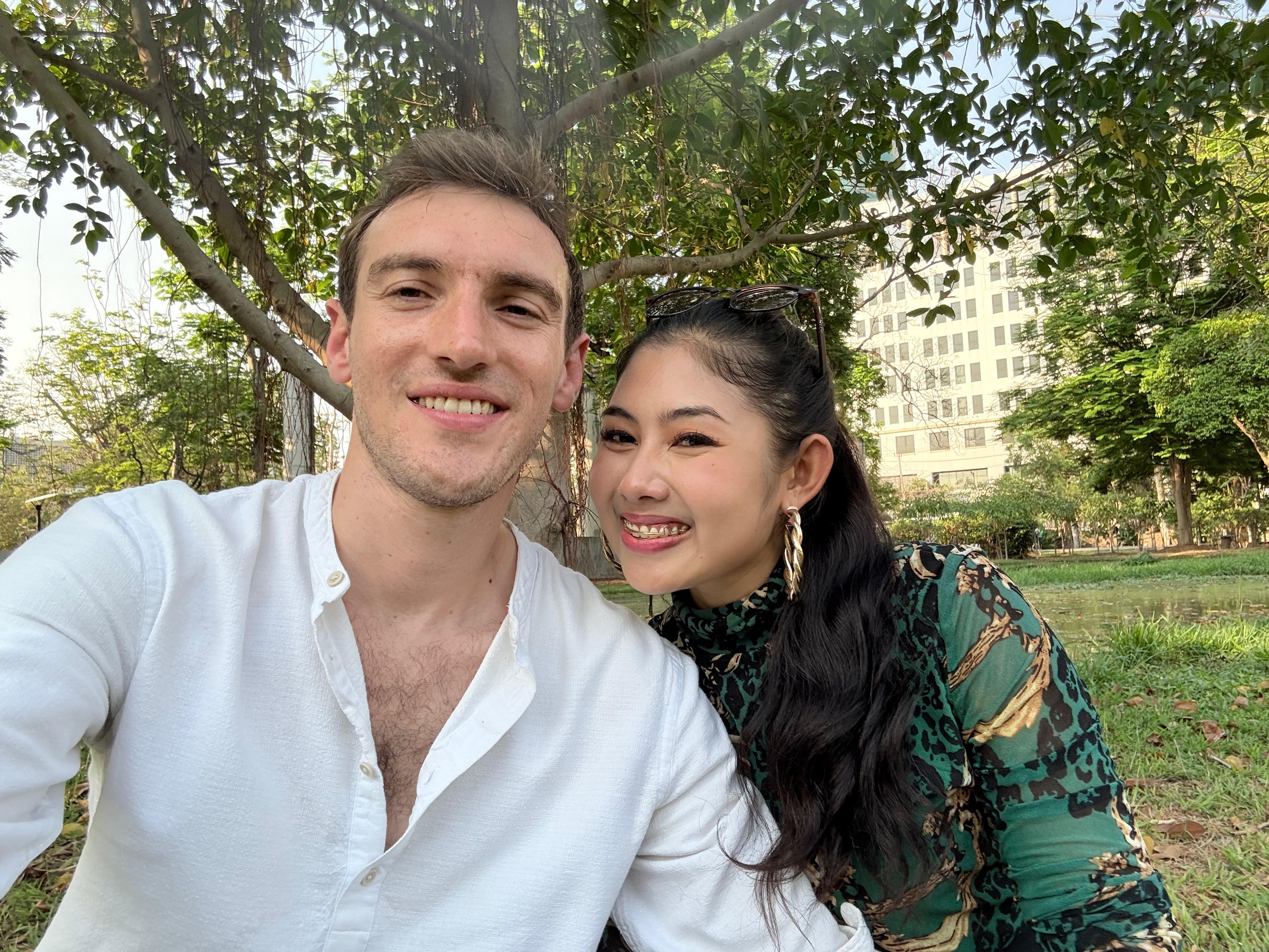 Carlo and Jai Jai on their first date in Bangkok